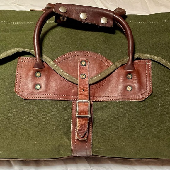 Vintage Orvis canvas and leather duffel bag set - Picture 3 of 16